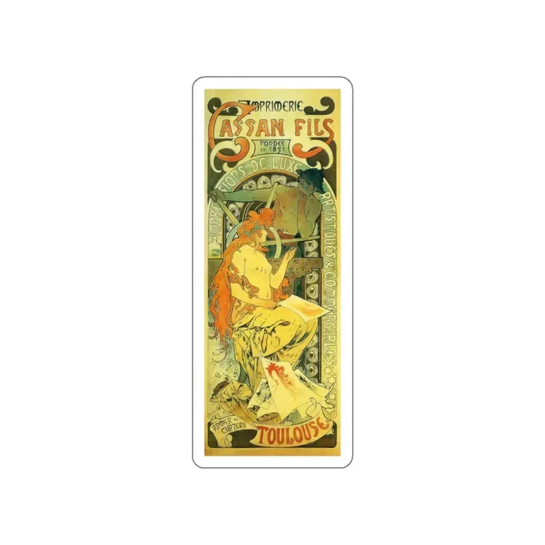 MUCHA, Alphonse Maria - 146 (Artwork) STICKER Vinyl Die-Cut Decal White Die-Cut 2 Inch - The Sticker Space