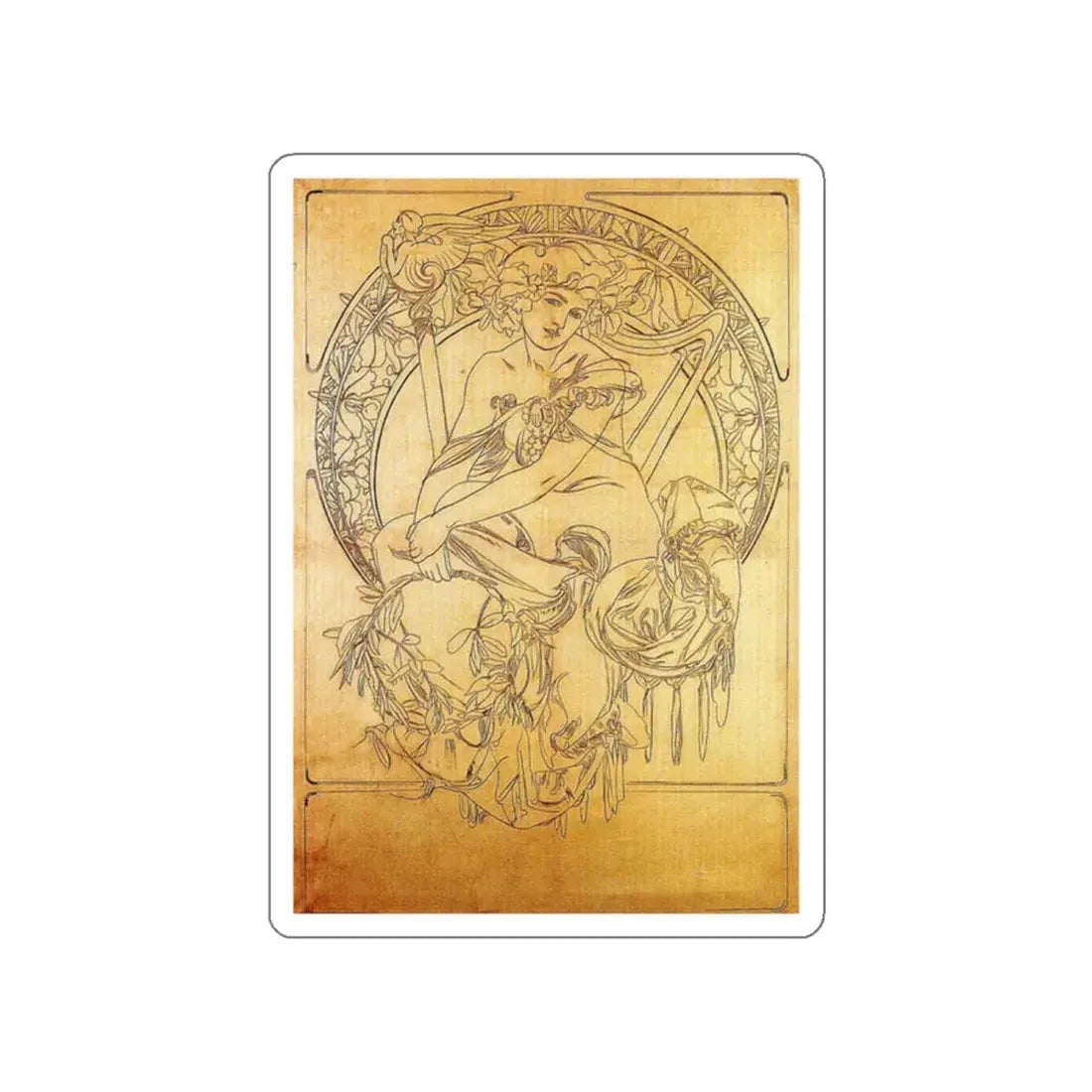 MUCHA, Alphonse Maria - 147 (Artwork) STICKER Vinyl Die-Cut Decal - The Sticker Space