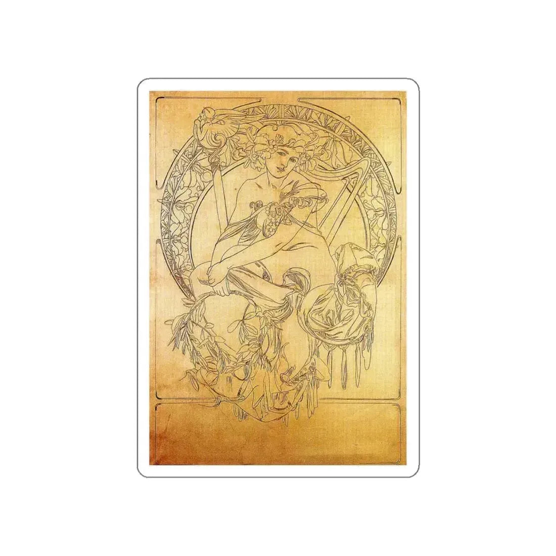 MUCHA, Alphonse Maria - 147 (Artwork) STICKER Vinyl Die-Cut Decal White Die-Cut 4 Inch - The Sticker Space