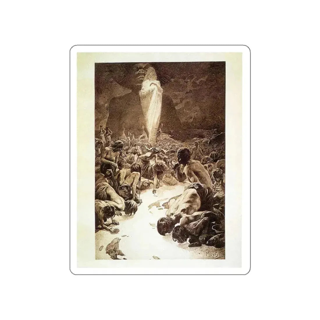 MUCHA, Alphonse Maria - 149 (Artwork) STICKER Vinyl Die-Cut Decal White Die-Cut 4 Inch - The Sticker Space