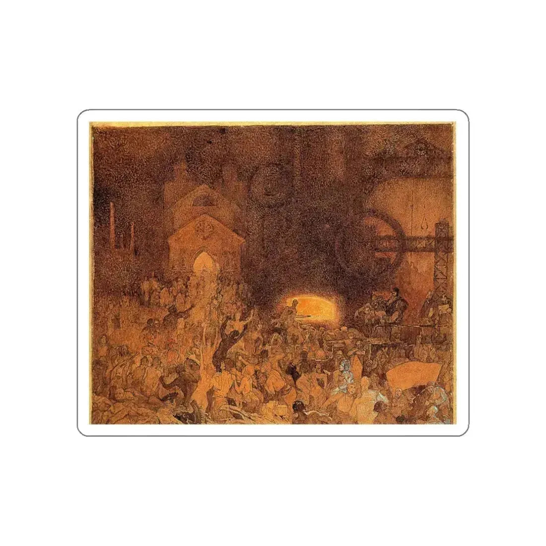 MUCHA, Alphonse Maria - 182 (Artwork) STICKER Vinyl Die-Cut Decal White Die-Cut 3 Inch - The Sticker Space