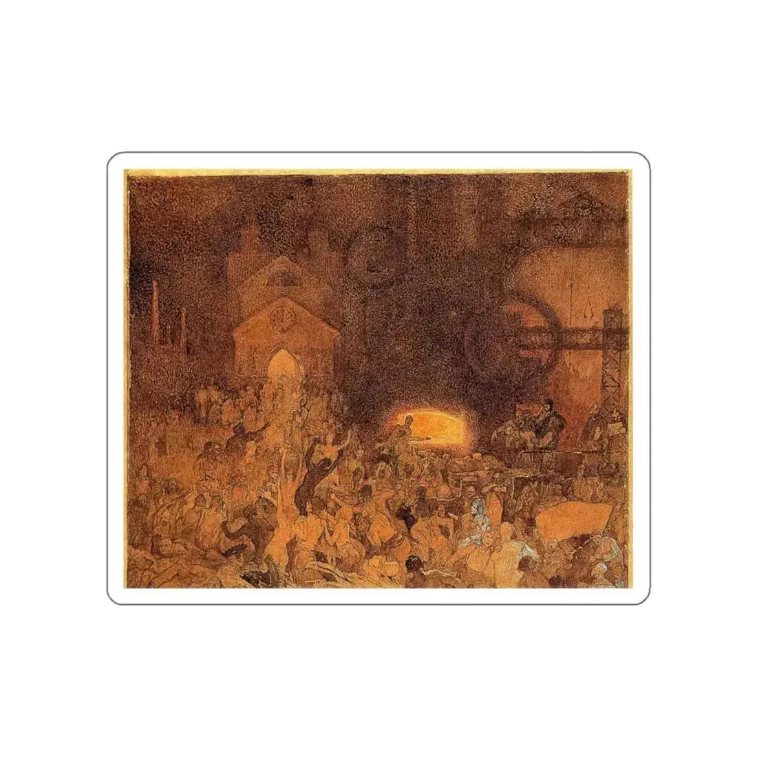 MUCHA, Alphonse Maria - 182 (Artwork) STICKER Vinyl Die-Cut Decal White Die-Cut 5 Inch - The Sticker Space
