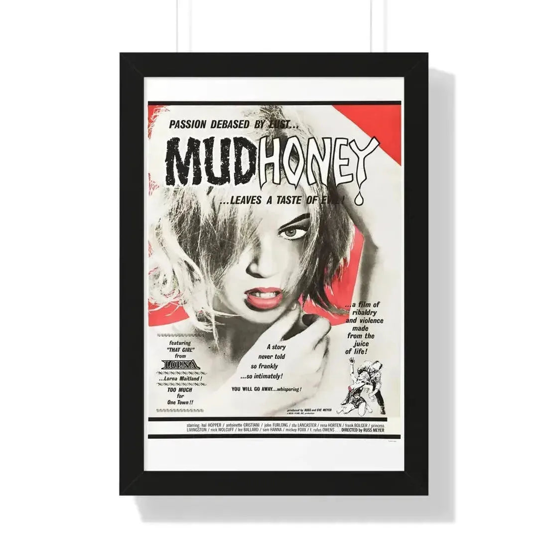 MUDHONEY 1965 - Framed Movie Poster 16″ x 24″ Black - The Sticker Space