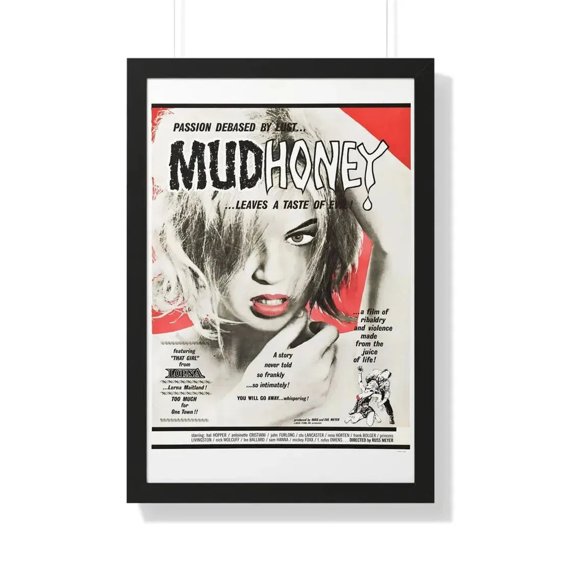 MUDHONEY 1965 - Framed Movie Poster - The Sticker Space