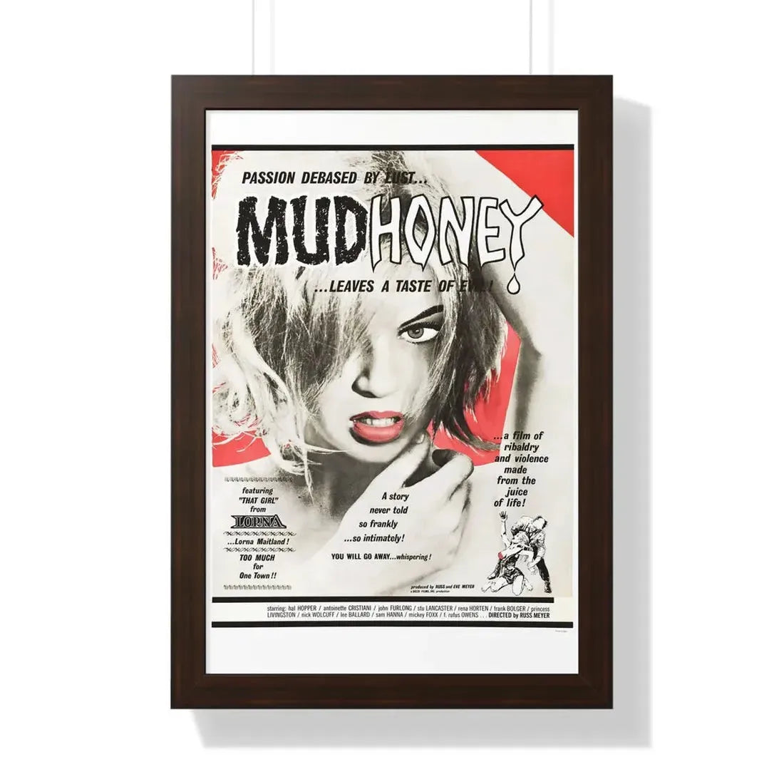 MUDHONEY 1965 - Framed Movie Poster - The Sticker Space