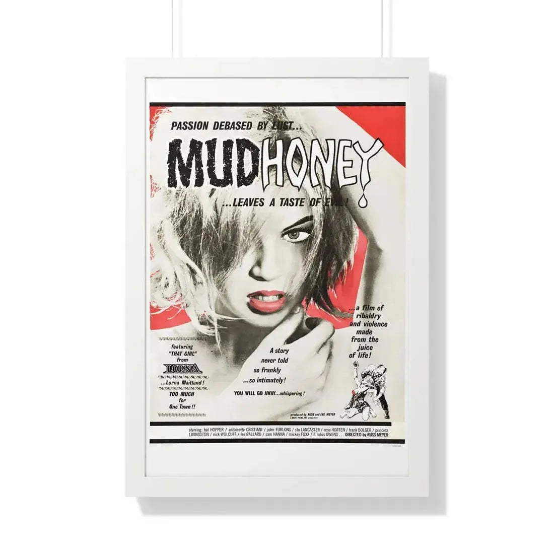 MUDHONEY 1965 - Framed Movie Poster - The Sticker Space