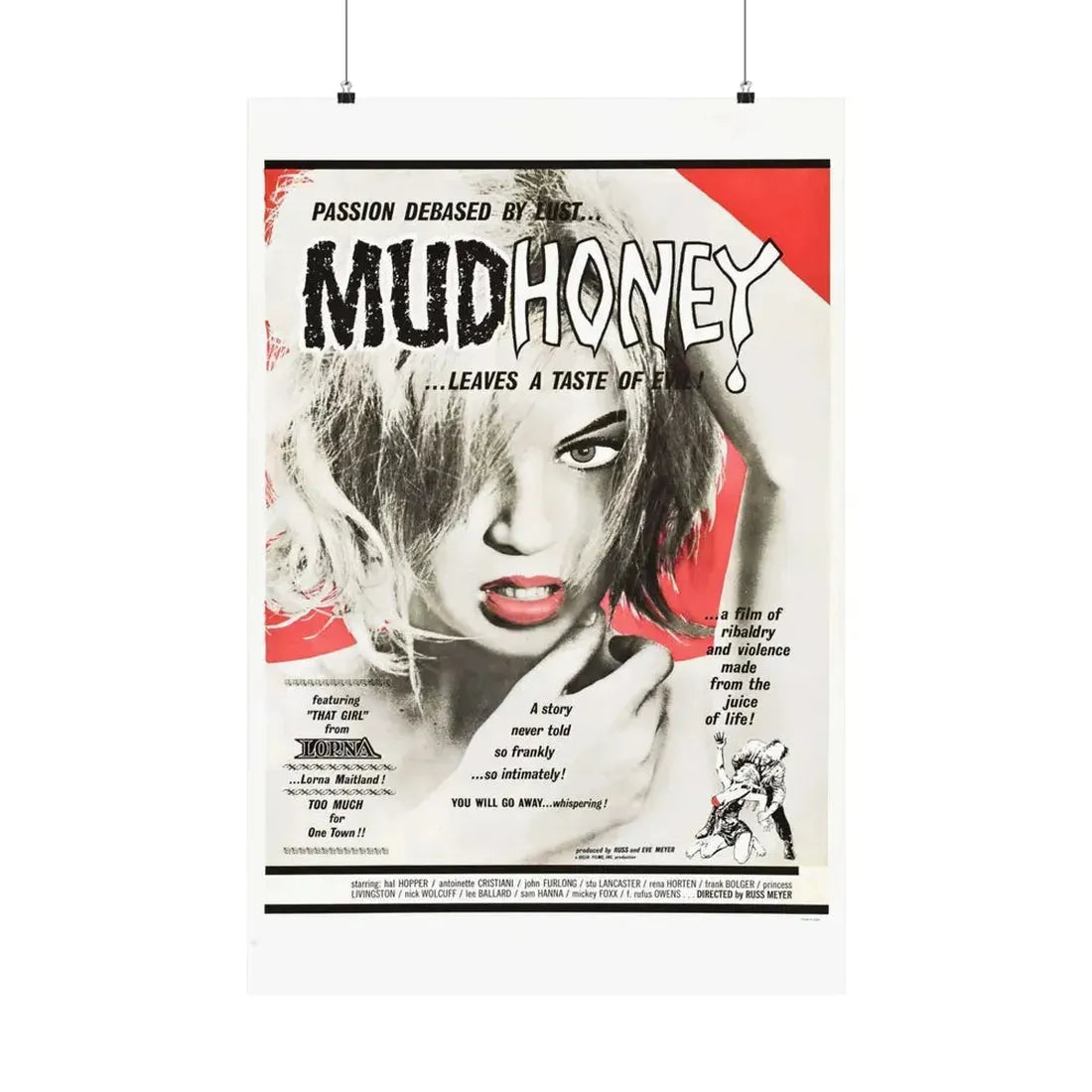 MUDHONEY 1965 - Paper Movie Poster - The Sticker Space