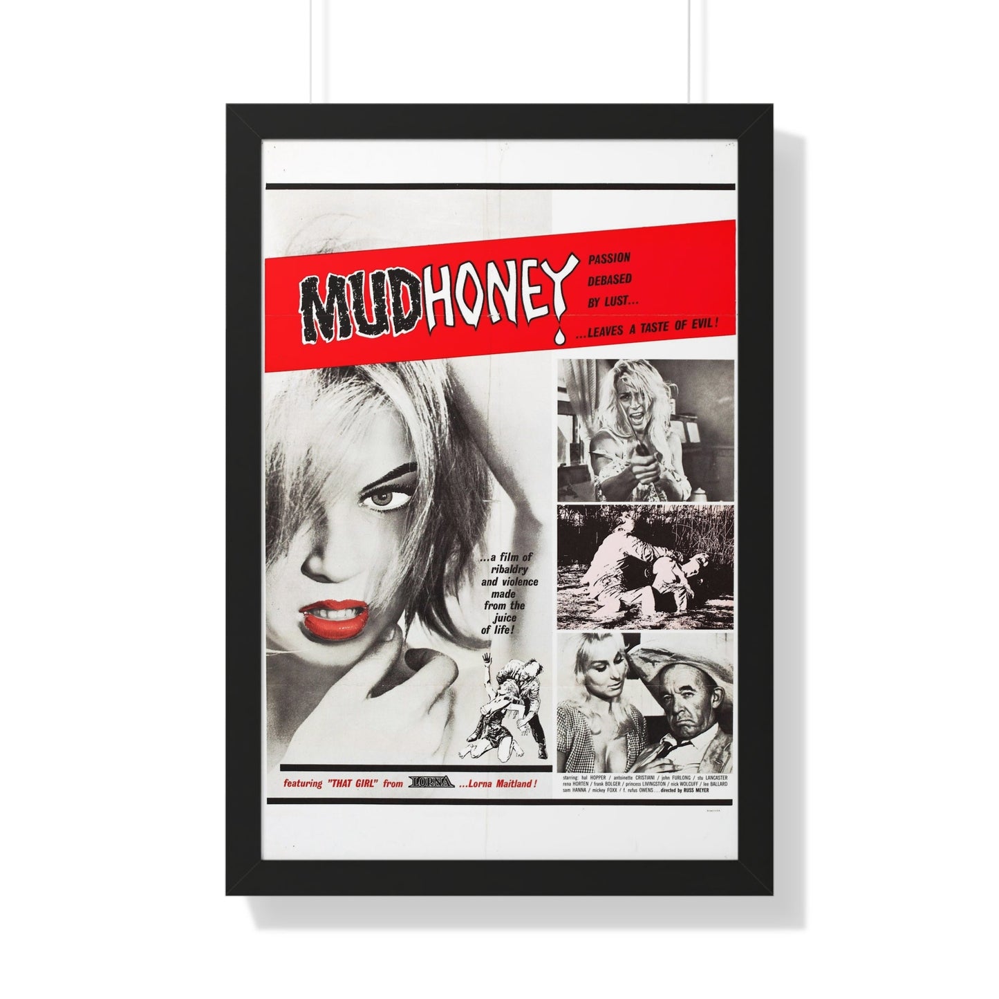 MUDHONEY (2) 1965 - Framed Movie Poster-20" x 30"-The Sticker Space