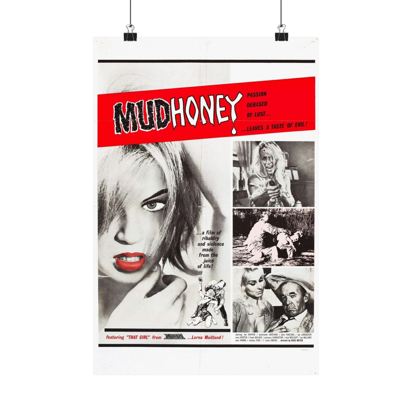 MUDHONEY (2) 1965 - Paper Movie Poster-12″ x 18″-The Sticker Space