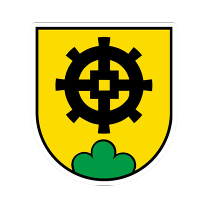 Muelligen-blason (Switzerland) (Coat of Arms) STICKER Vinyl Kiss-Cut Decal 2 Inch White - The Sticker Space