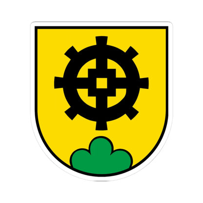 Muelligen-blason (Switzerland) (Coat of Arms) STICKER Vinyl Kiss-Cut Decal 3 Inch White - The Sticker Space