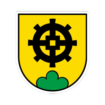 Muelligen-blason (Switzerland) (Coat of Arms) STICKER Vinyl Kiss-Cut Decal 4 Inch White - The Sticker Space