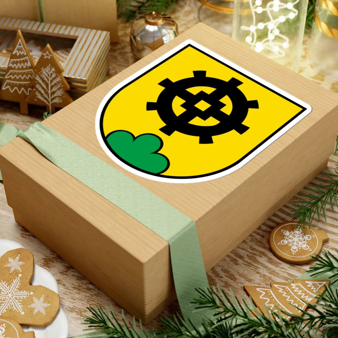 Muelligen-blason (Switzerland) (Coat of Arms) STICKER Vinyl Kiss-Cut Decal - The Sticker Space