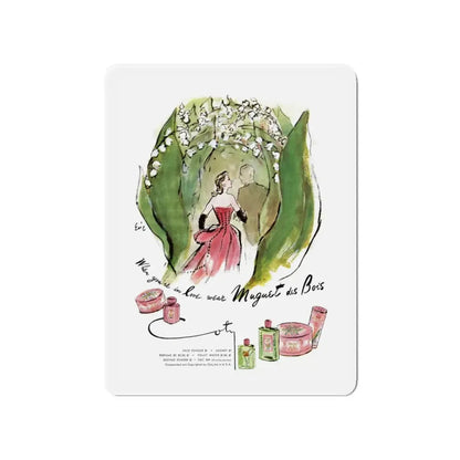 Muguet des Bois, advertisement, Cosmopolitan, May 1947 (Magazine Illustration) Refrigerator Magnet - The Sticker Space