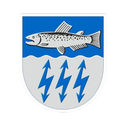 Muhos.vaakuna (Finland) (Coat of Arms) STICKER Vinyl Kiss-Cut Decal 2 Inch White - The Sticker Space