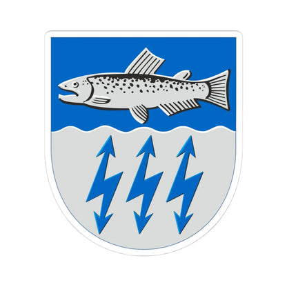 Muhos.vaakuna (Finland) (Coat of Arms) STICKER Vinyl Kiss-Cut Decal 4 Inch White - The Sticker Space