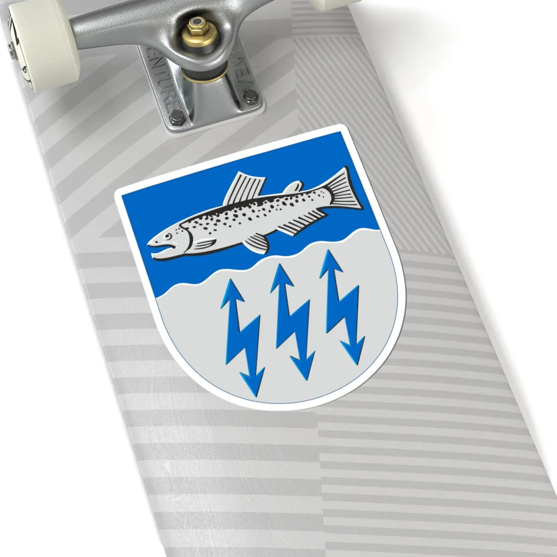 Muhos.vaakuna (Finland) (Coat of Arms) STICKER Vinyl Kiss-Cut Decal - The Sticker Space