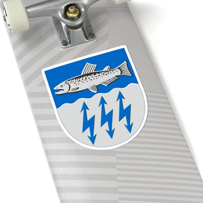 Muhos.vaakuna (Finland) (Coat of Arms) STICKER Vinyl Kiss-Cut Decal - The Sticker Space