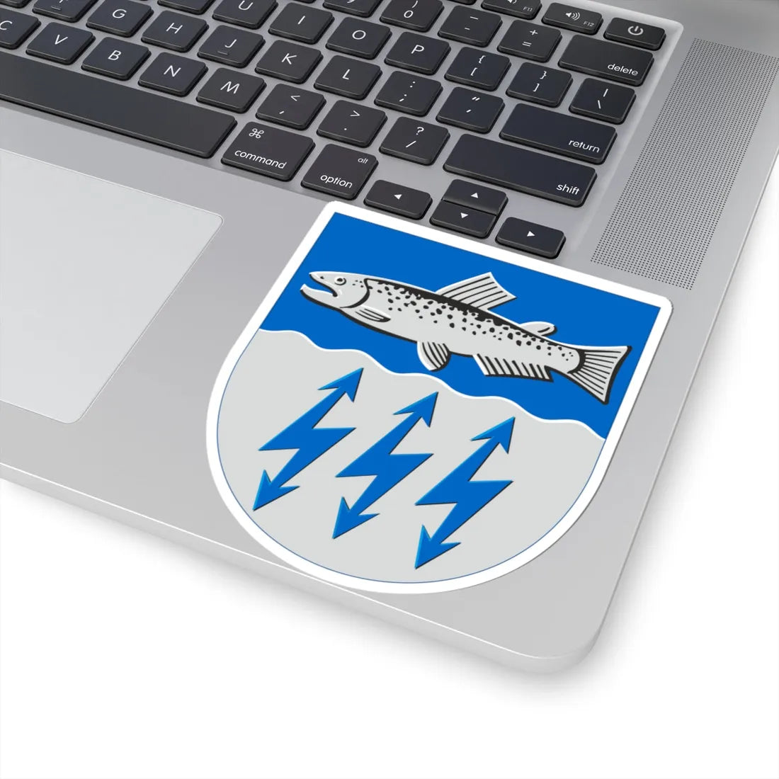 Muhos.vaakuna (Finland) (Coat of Arms) STICKER Vinyl Kiss-Cut Decal - The Sticker Space