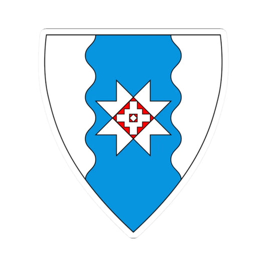 Muhu Valla vapp (Estonia) (Coat of Arms) STICKER Vinyl Kiss-Cut Decal 2 Inch White - The Sticker Space