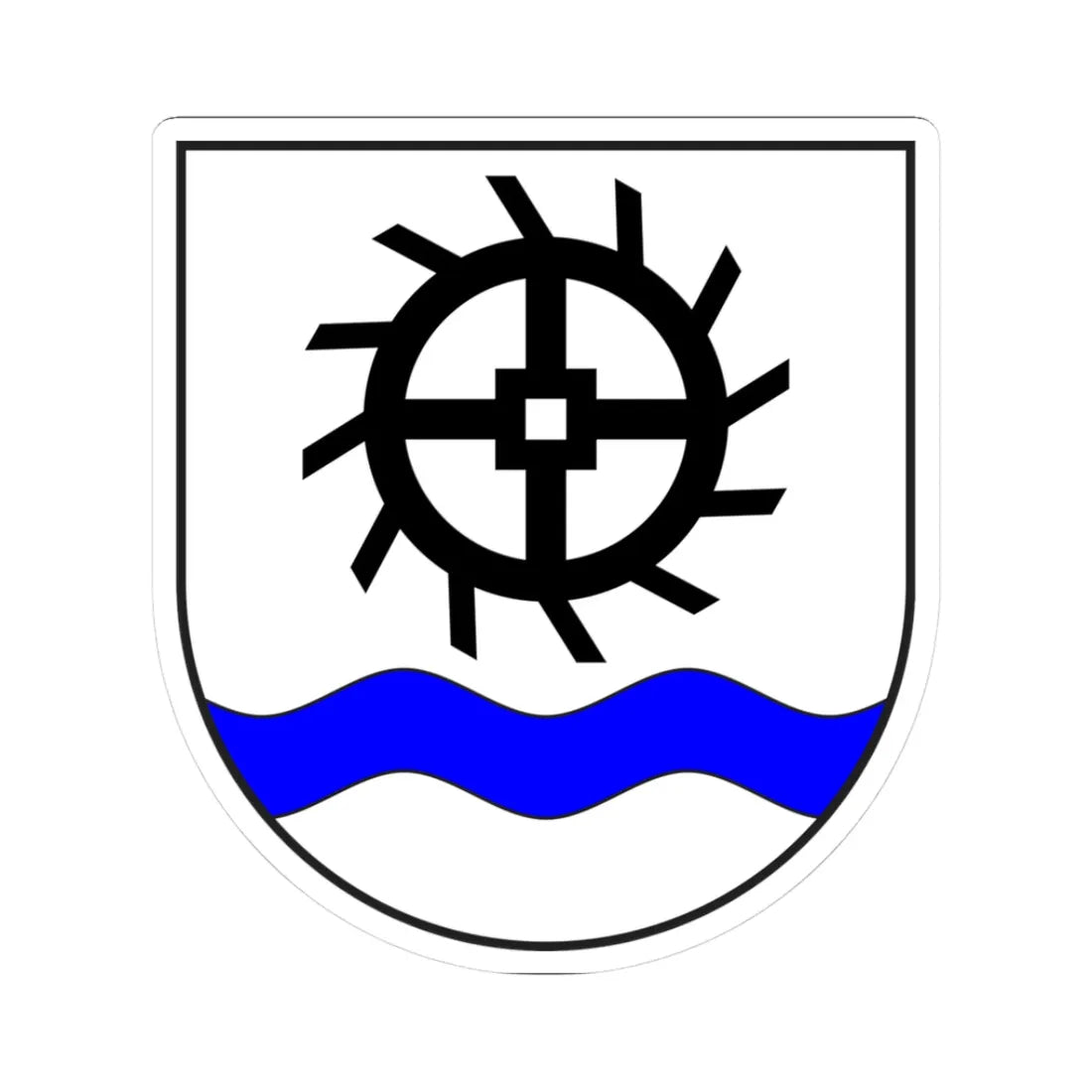 Mulegns wappen (Switzerland) (Coat of Arms) STICKER Vinyl Kiss-Cut Decal 3 Inch White - The Sticker Space