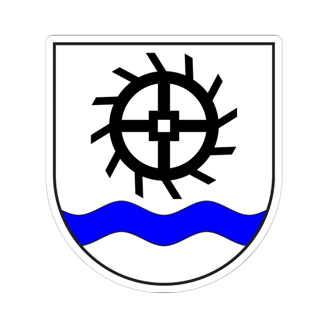 Mulegns wappen (Switzerland) (Coat of Arms) STICKER Vinyl Kiss-Cut Decal 6 Inch White - The Sticker Space