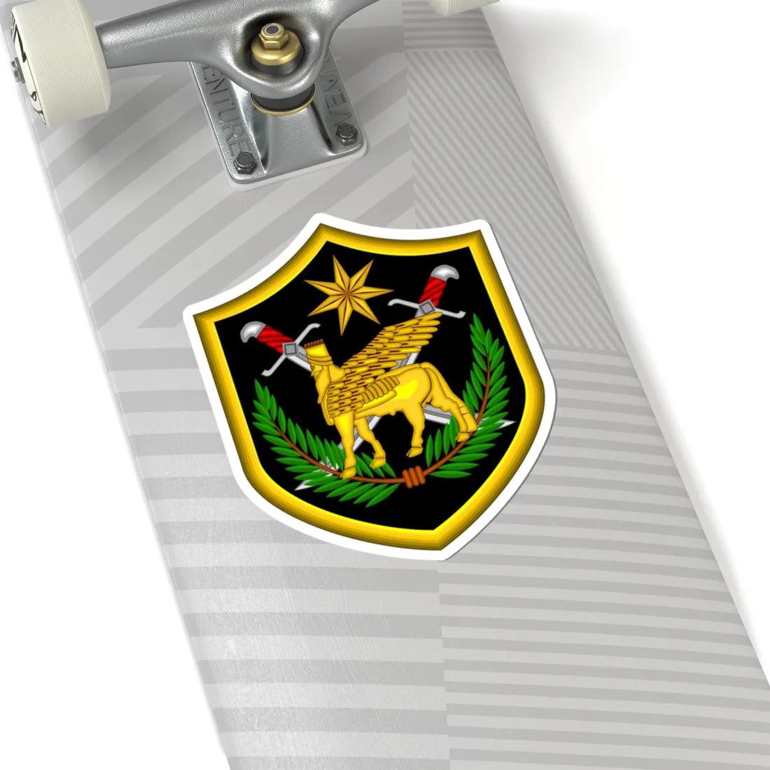 Multi-National Force-Iraq Shoulder Sleeve Insignia (Iraq) (Coat of Arms) STICKER Vinyl Kiss-Cut Decal - The Sticker Space