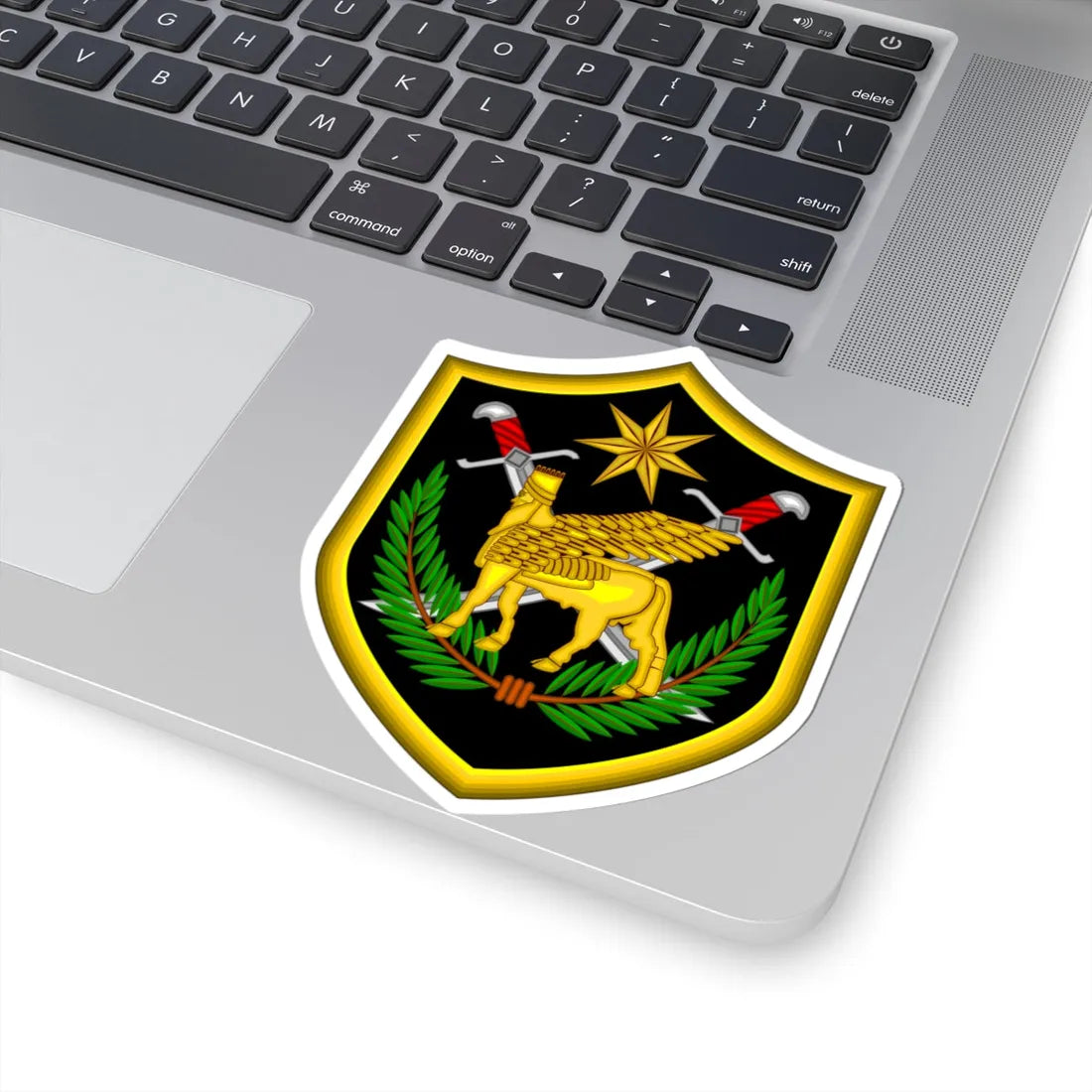 Multi-National Force-Iraq Shoulder Sleeve Insignia (Iraq) (Coat of Arms) STICKER Vinyl Kiss-Cut Decal - The Sticker Space
