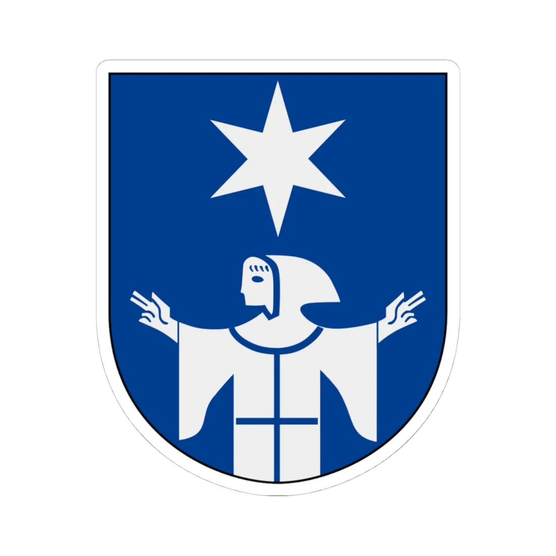 Munck af Fulkila vapen alternativ (Sweden) (Coat of Arms) STICKER Vinyl Kiss-Cut Decal 4 Inch White - The Sticker Space