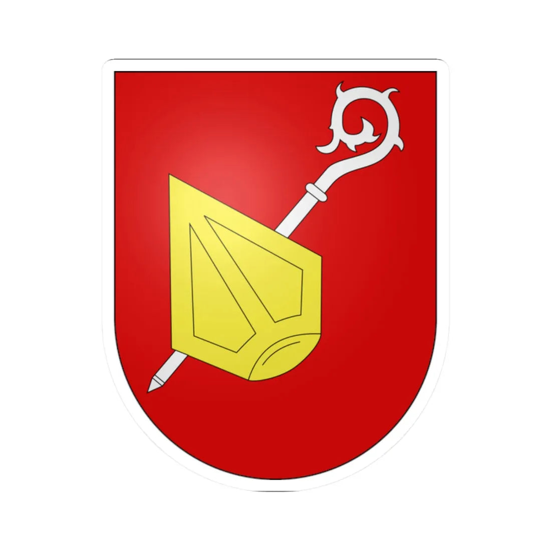 Mund-coat of arms (Switzerland) (Coat of Arms) STICKER Vinyl Kiss-Cut Decal 2 Inch White - The Sticker Space