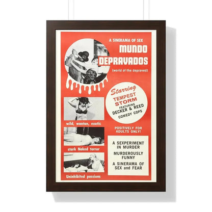 MUNDO DEPRAVADOS 1967 - Framed Movie Poster - The Sticker Space