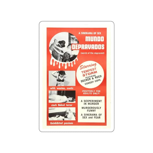 MUNDO DEPRAVADOS 1967 Movie Poster STICKER Vinyl Die-Cut Decal 2 Inch - The Sticker Space