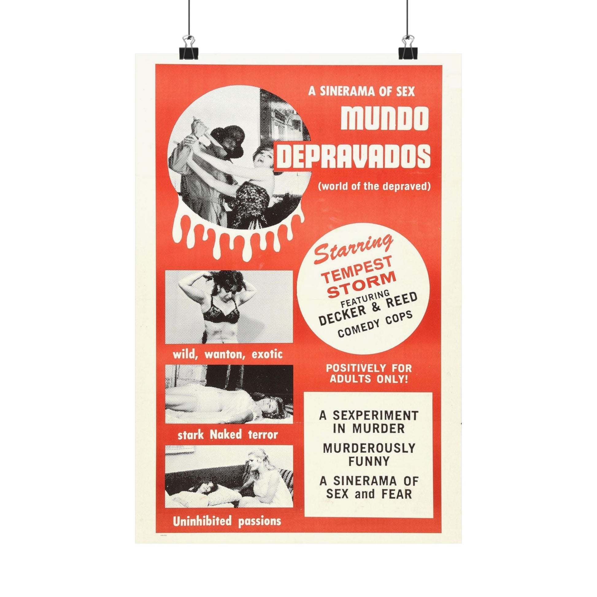 MUNDO DEPRAVADOS 1967 - Paper Movie Poster-12″ x 18″-The Sticker Space