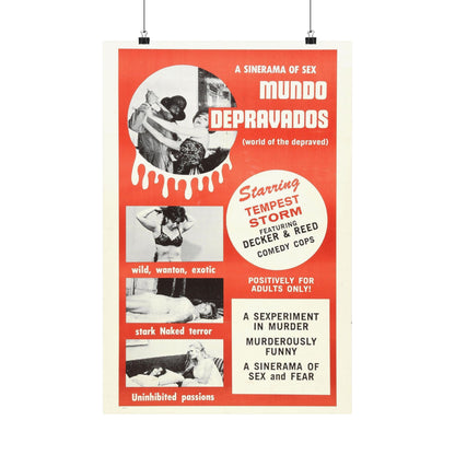 MUNDO DEPRAVADOS 1967 - Paper Movie Poster-16″ x 24″-The Sticker Space