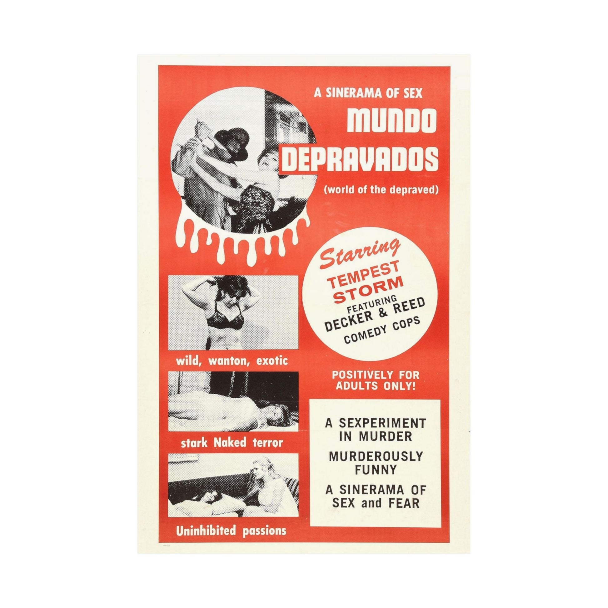 MUNDO DEPRAVADOS 1967 - Paper Movie Poster-The Sticker Space