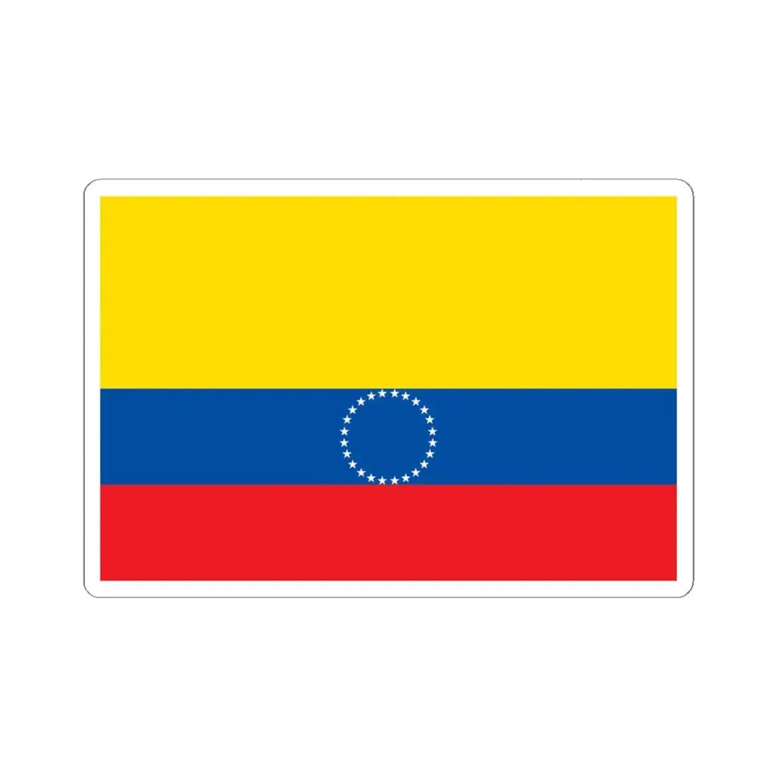 Municipal flag of Ecuador (Ecuador) STICKER Vinyl Kiss-Cut Decal 6 Inch White - The Sticker Space