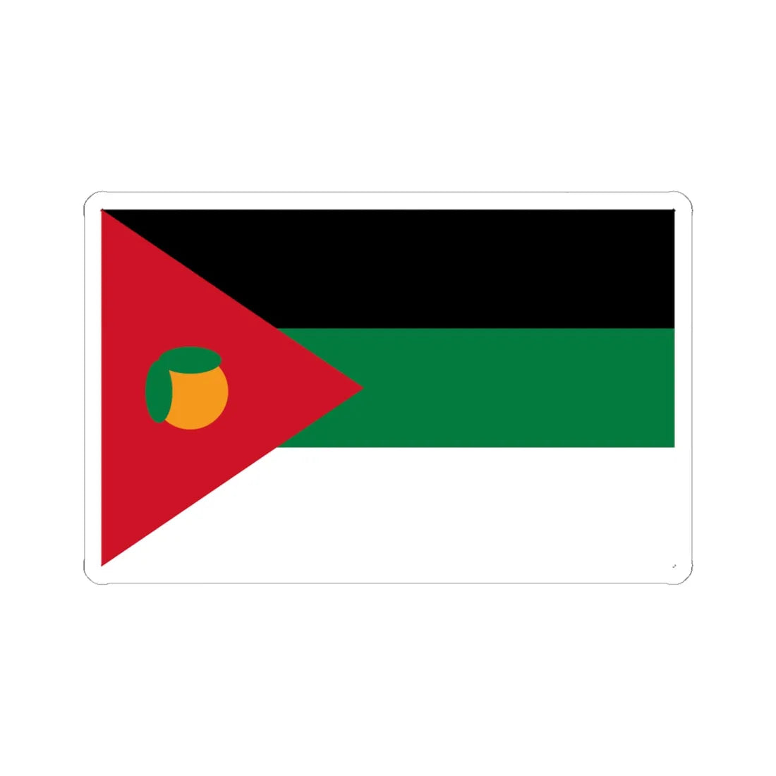 Munir Dakak Palestine Flag Proposal alt 1 1929 (Palestine) STICKER Vinyl Kiss-Cut Decal 6 Inch White - The Sticker Space