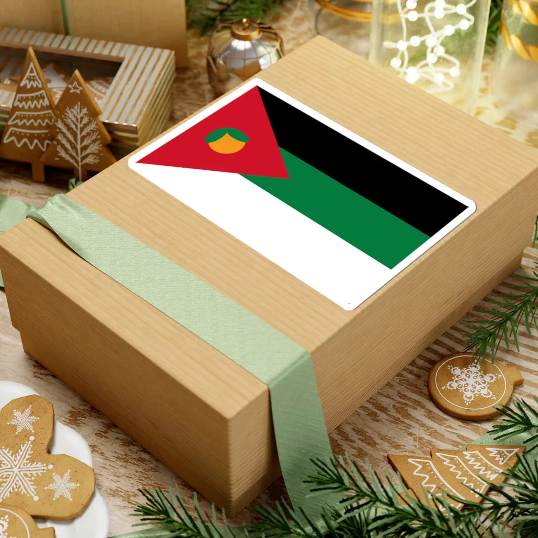 Munir Dakak Palestine Flag Proposal alt 1 1929 (Palestine) STICKER Vinyl Kiss-Cut Decal - The Sticker Space