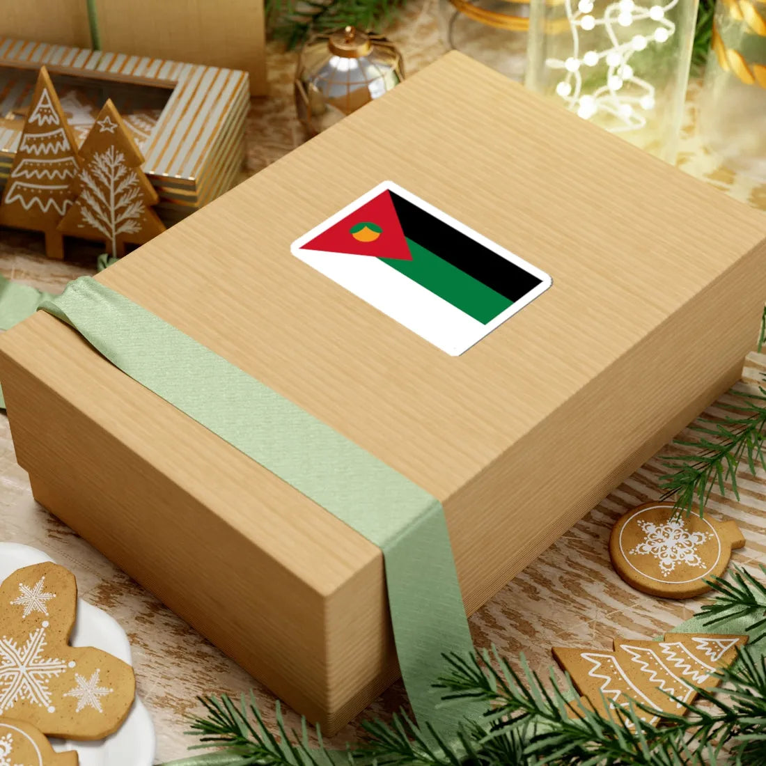 Munir Dakak Palestine Flag Proposal alt 1 1929 (Palestine) STICKER Vinyl Kiss-Cut Decal - The Sticker Space
