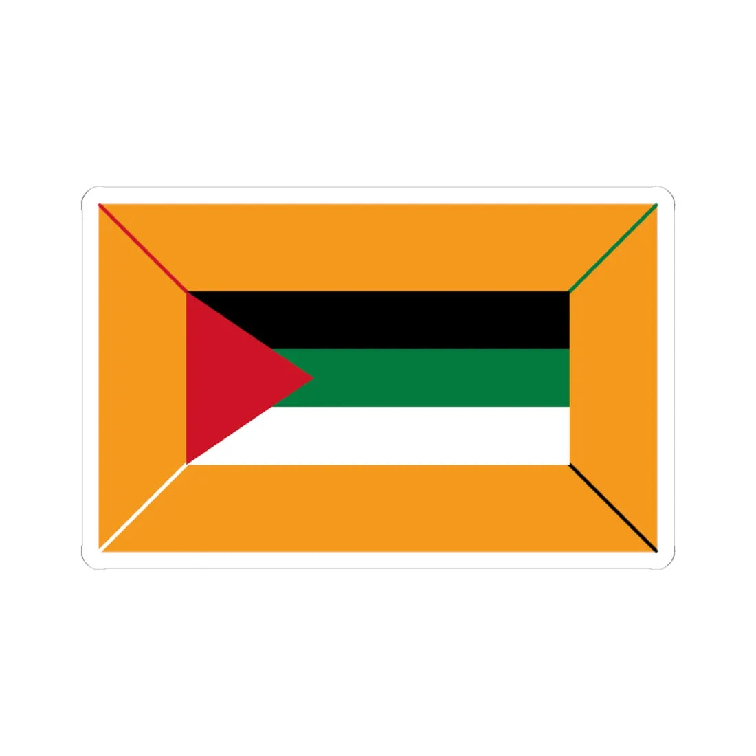 Munir Dakak Palestine Flag Proposal alt 2 1929 (Palestine) STICKER Vinyl Kiss-Cut Decal 4 Inch White - The Sticker Space