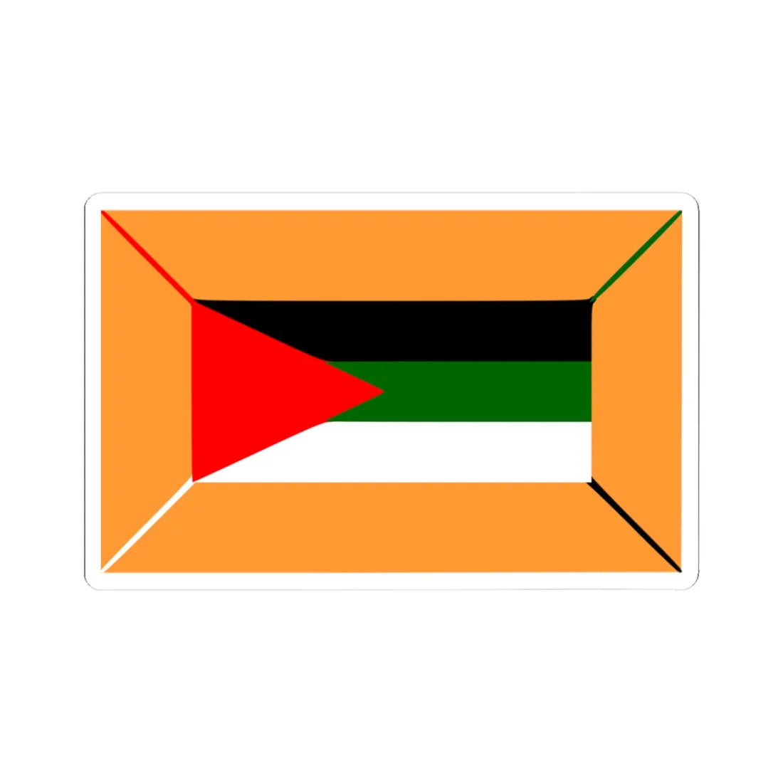 Munir Dakak proposed Palestine flag alt 2 (Palestine) STICKER Vinyl Kiss-Cut Decal 3 Inch White - The Sticker Space