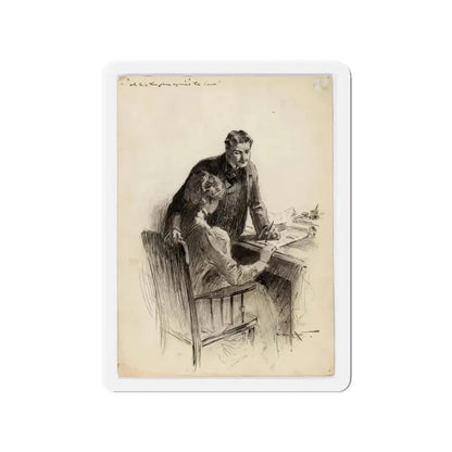 Munsey's Magazine Illustration (Magazine Illustration) Refrigerator Magnet 3 Inch - The Sticker Space