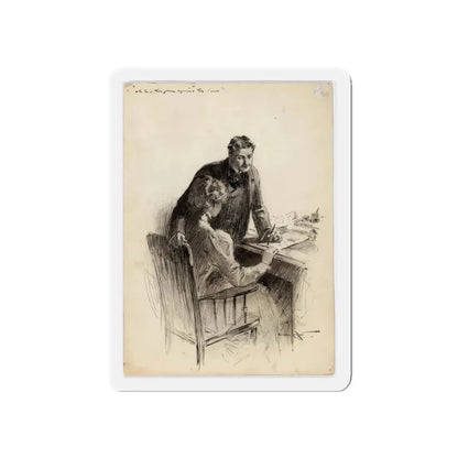 Munsey's Magazine Illustration (Magazine Illustration) Refrigerator Magnet - The Sticker Space