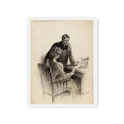 Munsey's Magazine Illustration (Magazine Illustration) Refrigerator Magnet - The Sticker Space