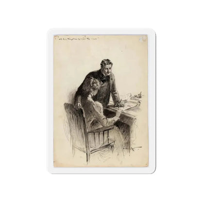 Munsey's Magazine Illustration (Magazine Illustration) Refrigerator Magnet - The Sticker Space