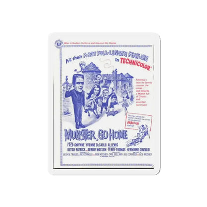 MUNSTER, GO HOME 1966 Movie Poster - Refrigerator Magnet - The Sticker Space