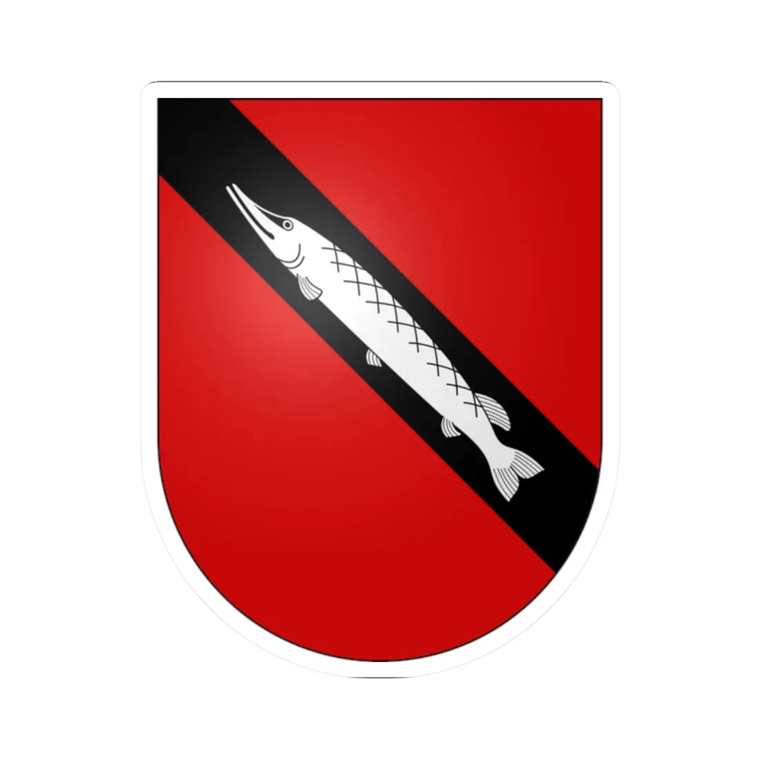 Muntelier-coat of arms (Switzerland) (Coat of Arms) STICKER Vinyl Kiss-Cut Decal 2 Inch White - The Sticker Space