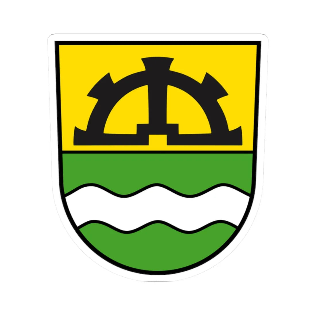 Muolen-coat of arms (Switzerland) (Coat of Arms) STICKER Vinyl Kiss-Cut Decal 2 Inch White - The Sticker Space