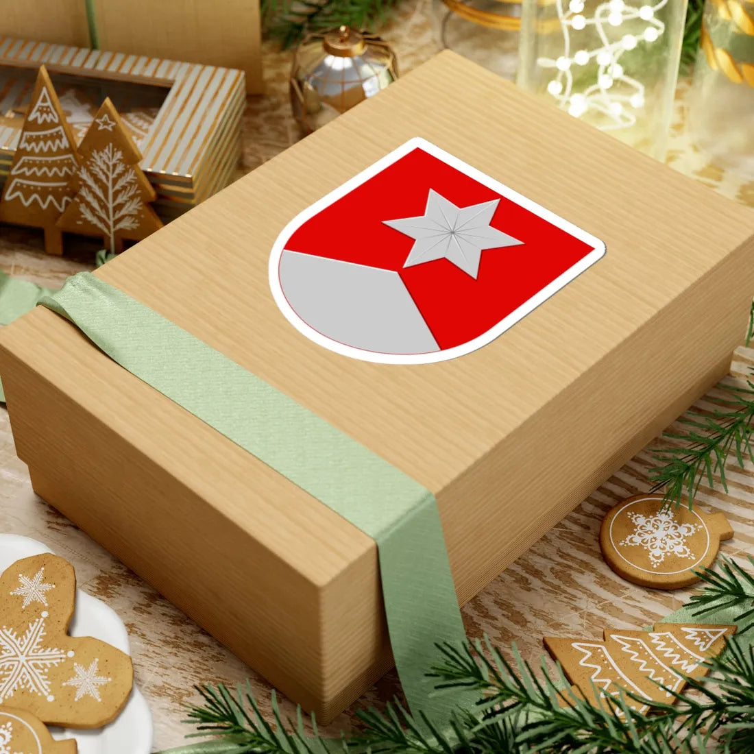 Muonio.vaakuna (Finland) (Coat of Arms) STICKER Vinyl Kiss-Cut Decal - The Sticker Space