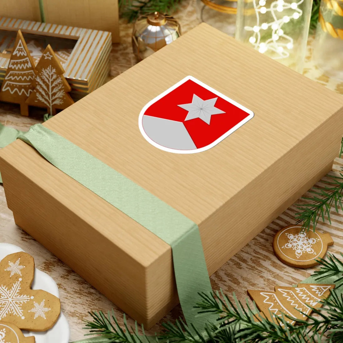 Muonio.vaakuna (Finland) (Coat of Arms) STICKER Vinyl Kiss-Cut Decal - The Sticker Space